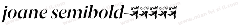 joane semibold字体转换